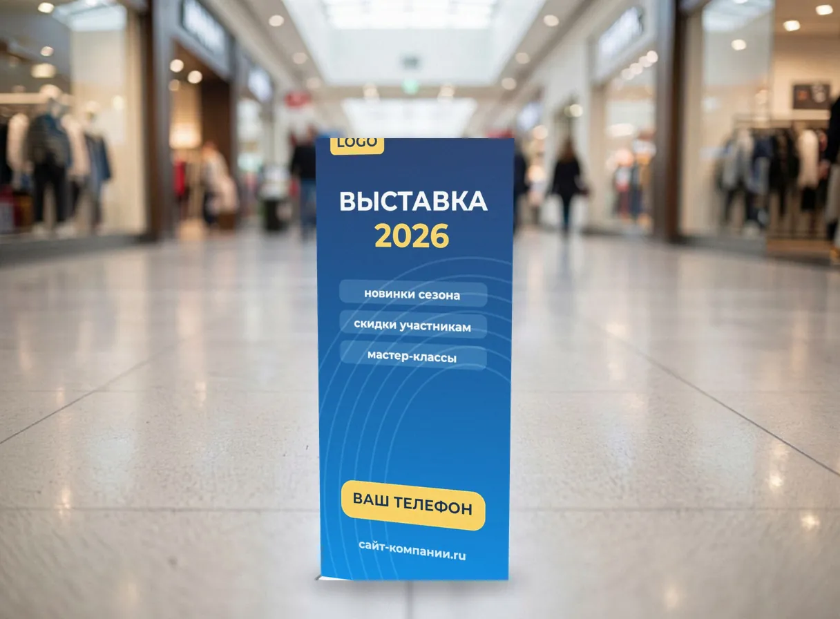 Ролл-ап 85×200 в торговом центре